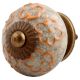 Mustard Floral Crackle Ceramic Dresser Knob Online